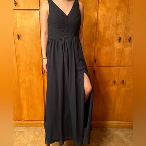 Elegant Navy Blue Evening Dress